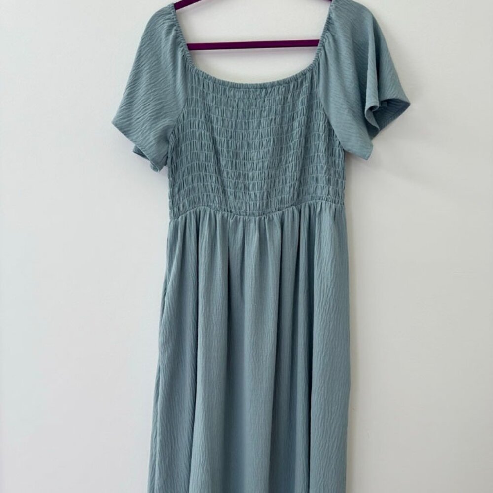 Wishlist Apparel Blue Smocked Dress